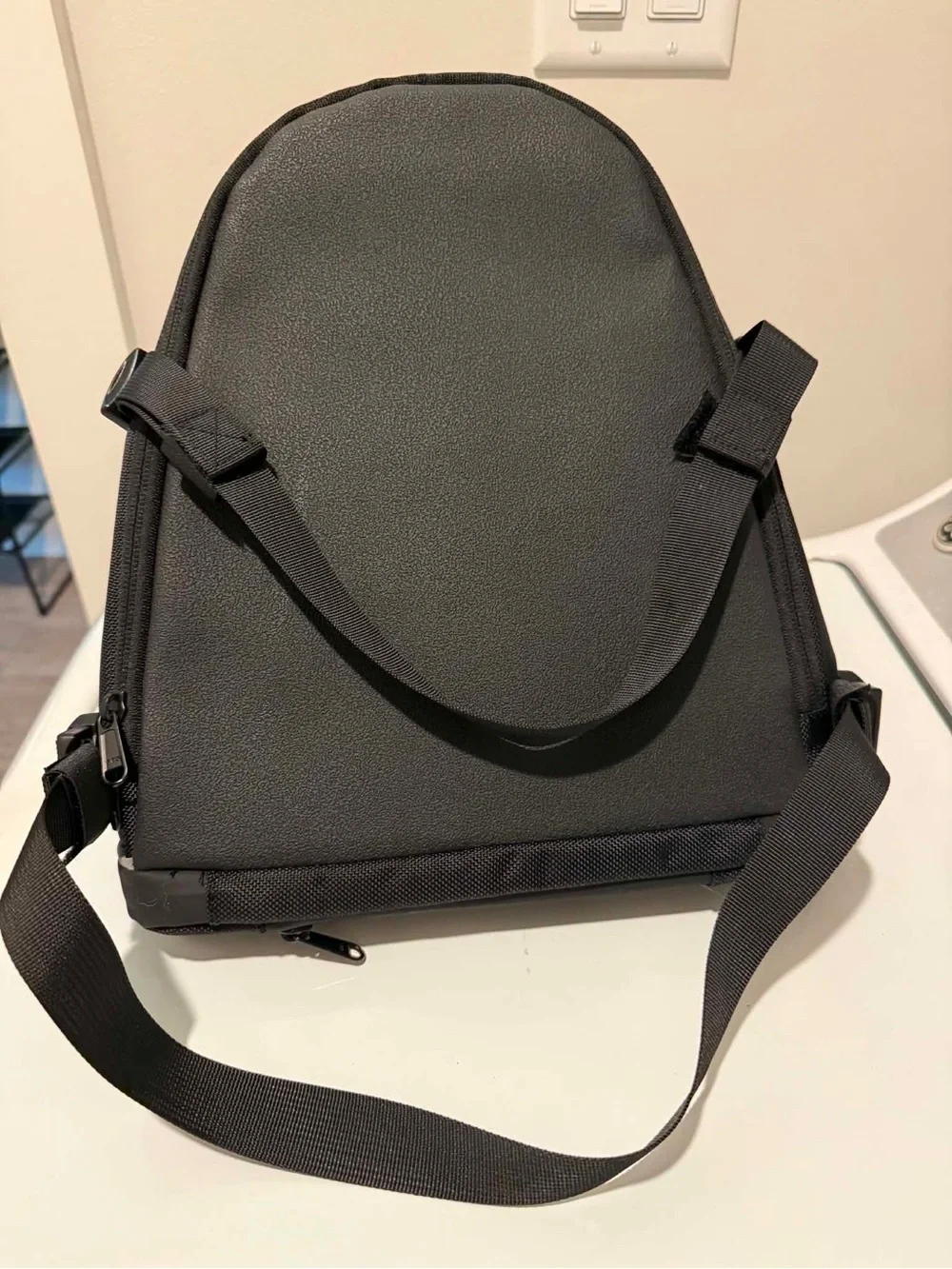 Black Men's Motorcycle Tail Backpack